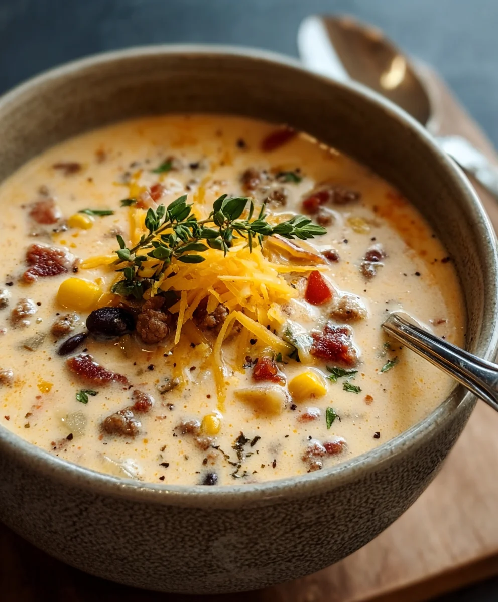 Creamy Cowboy Beef Soup- Cozy Weeknight Delight