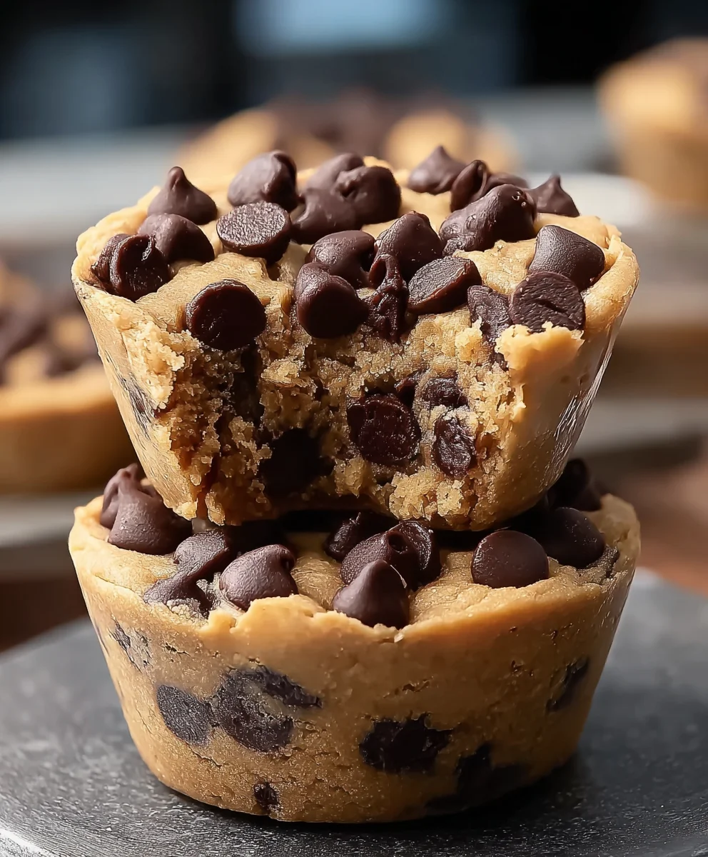 Peanut Butter Chocolate Chip Cookie Cups - Irresistible Treats