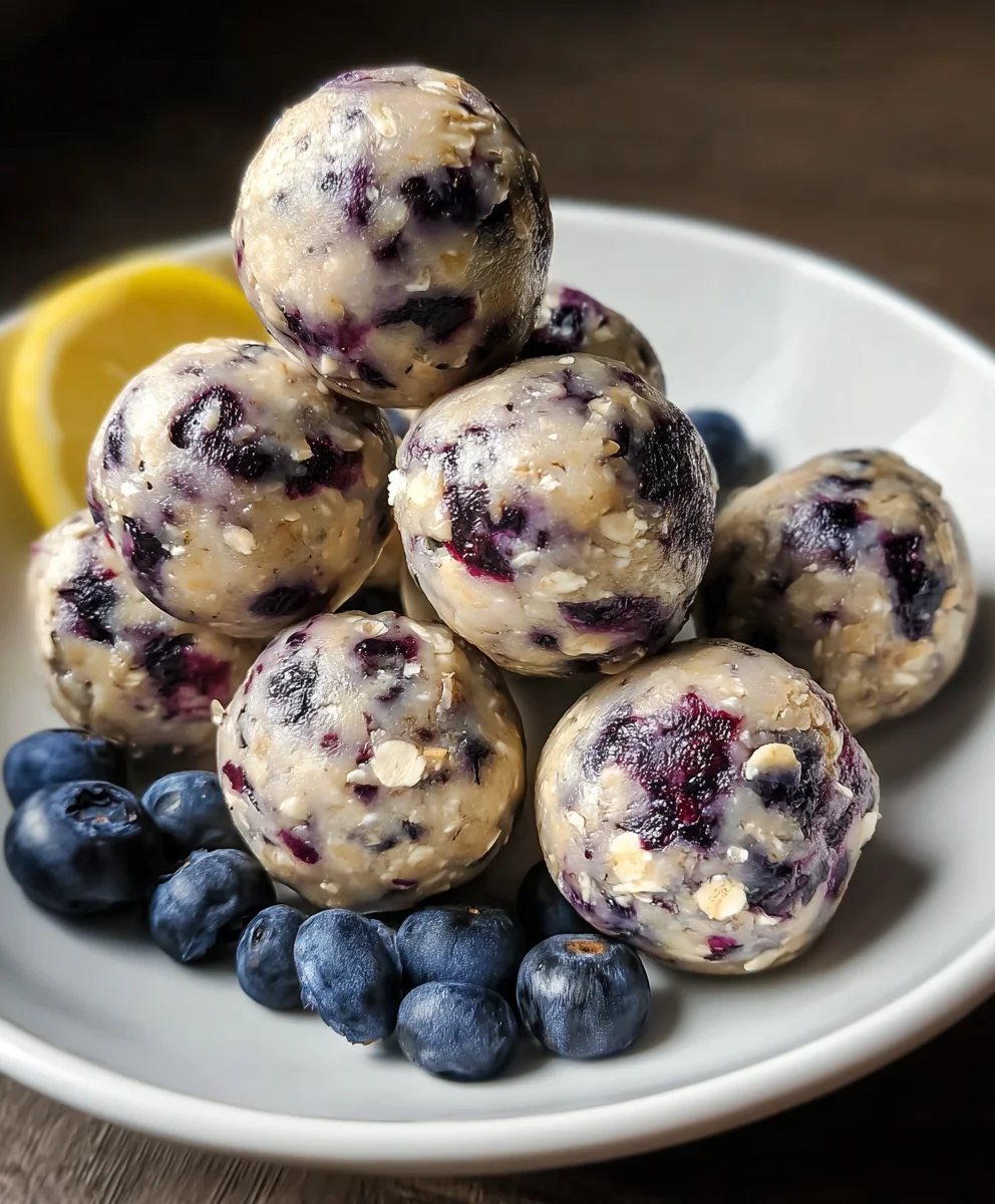 Lemon Blueberry Protein Bites-No Bake Easy Recipe