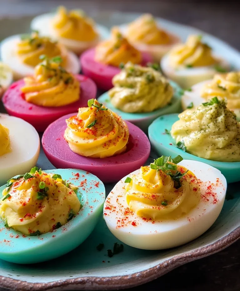 Colorful Deviled Eggs Recipe-Fun Party Appetizer