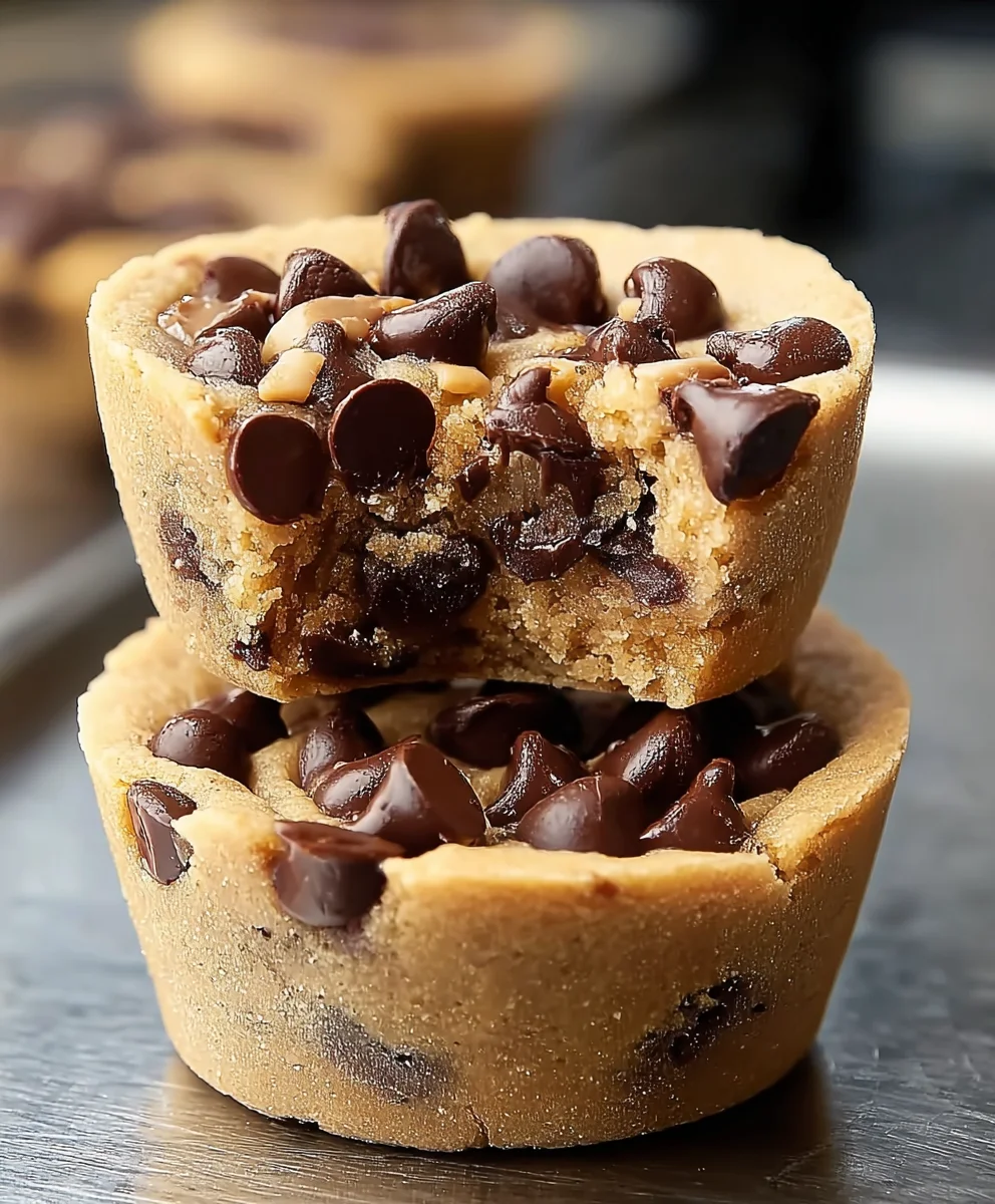 Peanut Butter Chocolate Chip Cookie Cups - Irresistible Treats