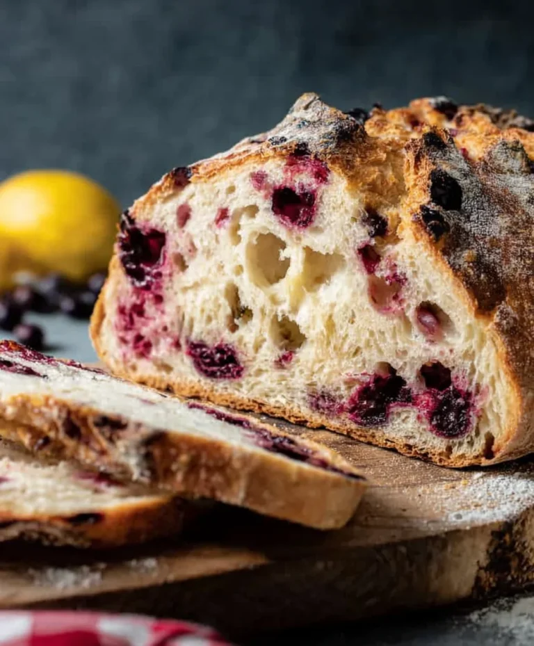 Blueberry Lemon Sourdough Bread-Tangy Sweet Flavor