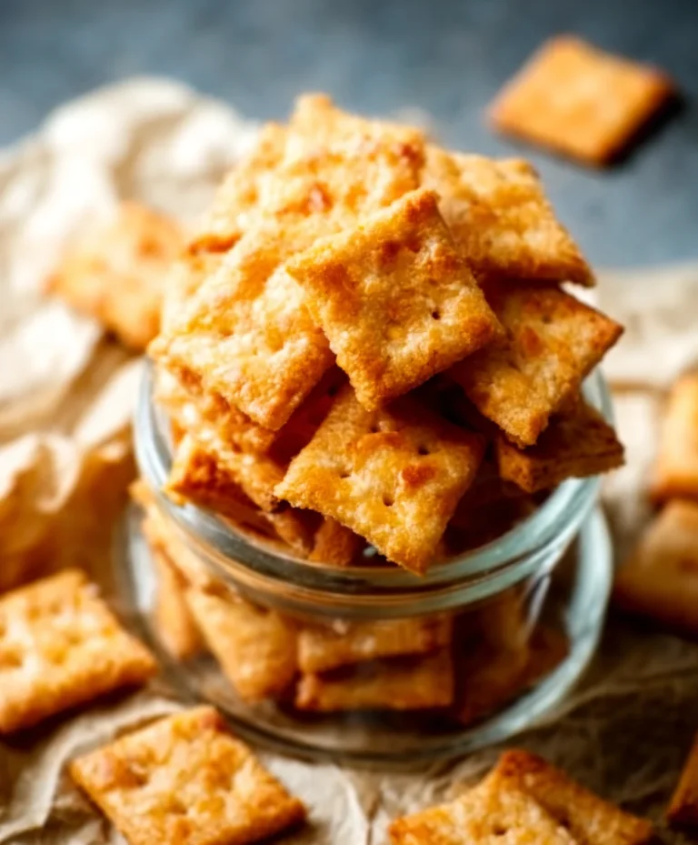 Easy Sourdough Cheese Crackers – Crispy & Delicious
