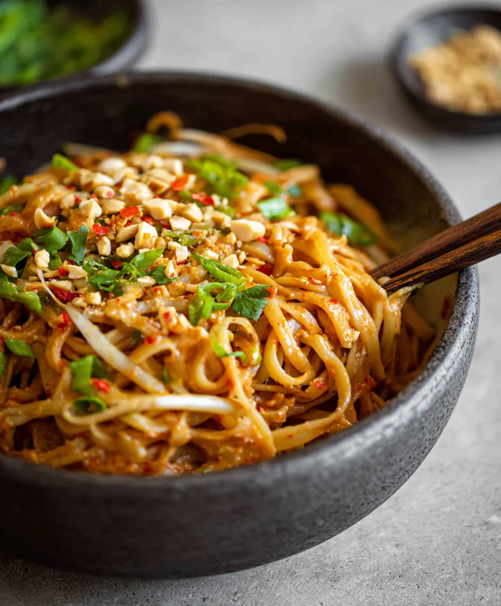 Spicy Peanut Butter Noodles- Easy Flavorful Recipe