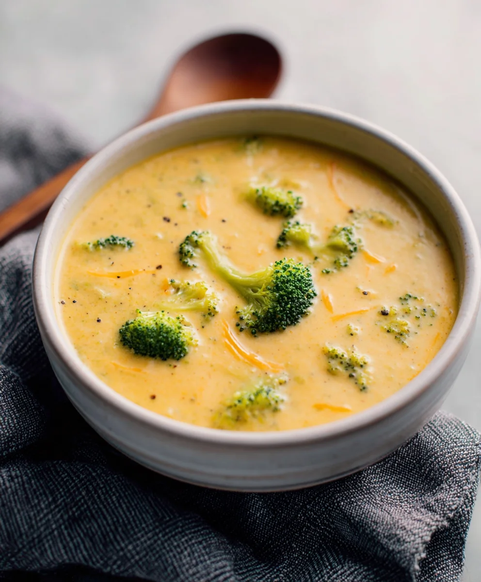 Creamy Cheddar Broccoli Soup-Easy Delicious Recipe