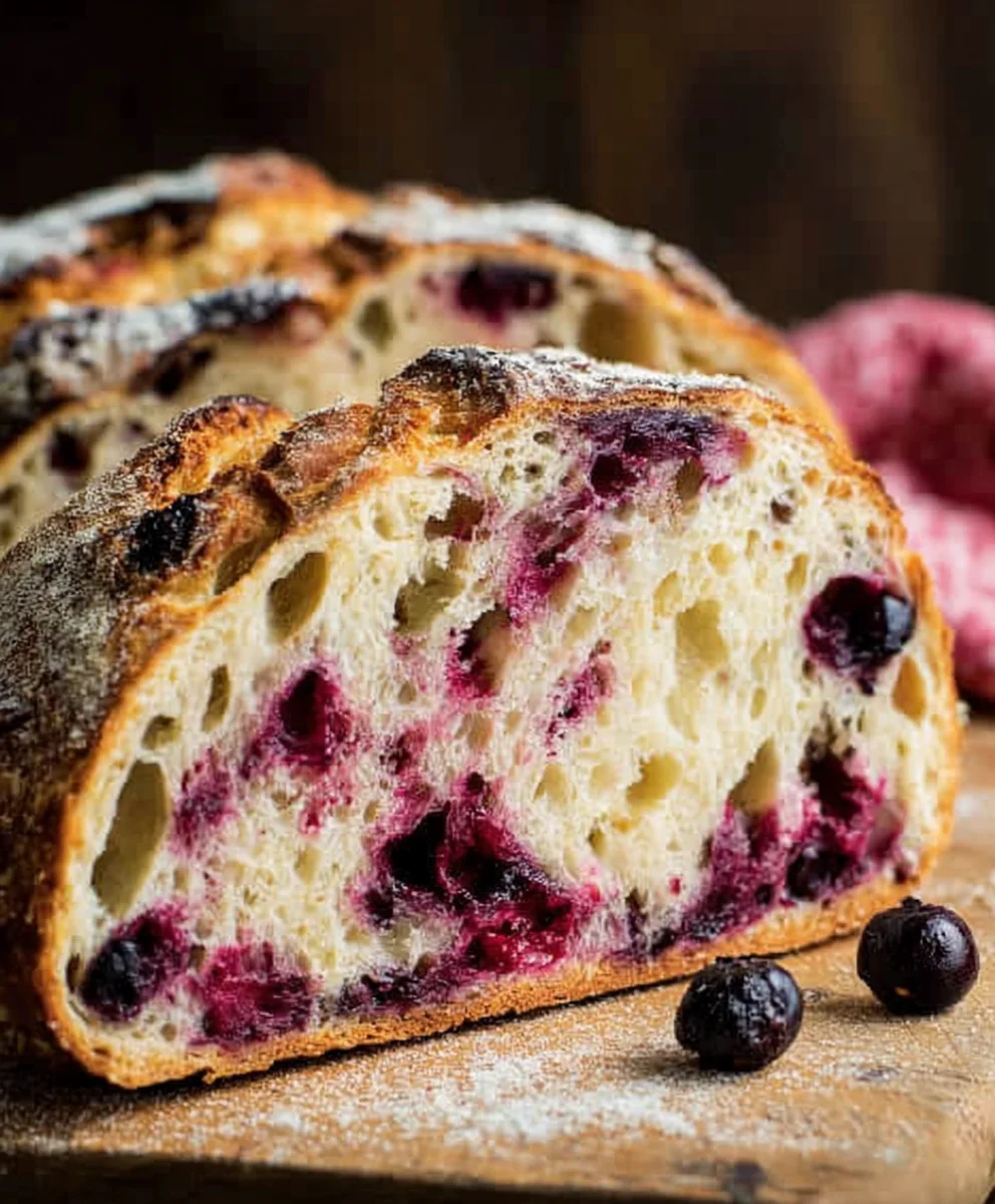 Blueberry Lemon Sourdough Bread-Tangy Sweet Flavor