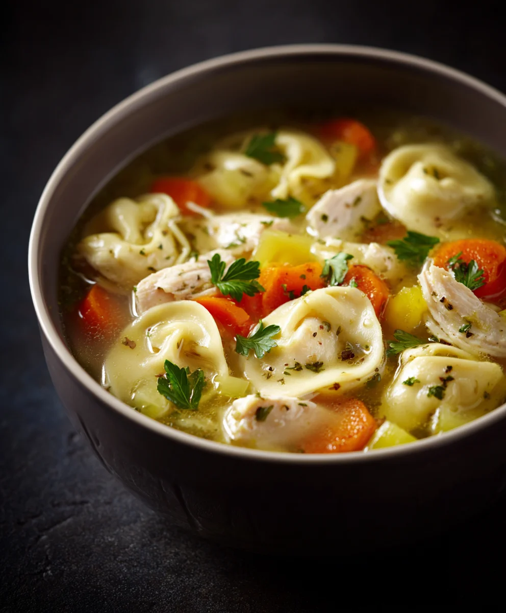 Easy Chicken Tortellini Soup - Quick Weeknight Meal