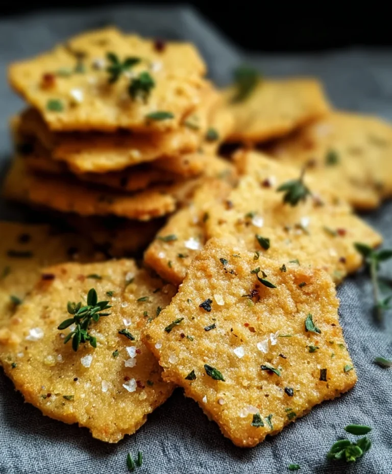 Garlic Herb Chickpea Flour Crackers – Easy Healthy Snack