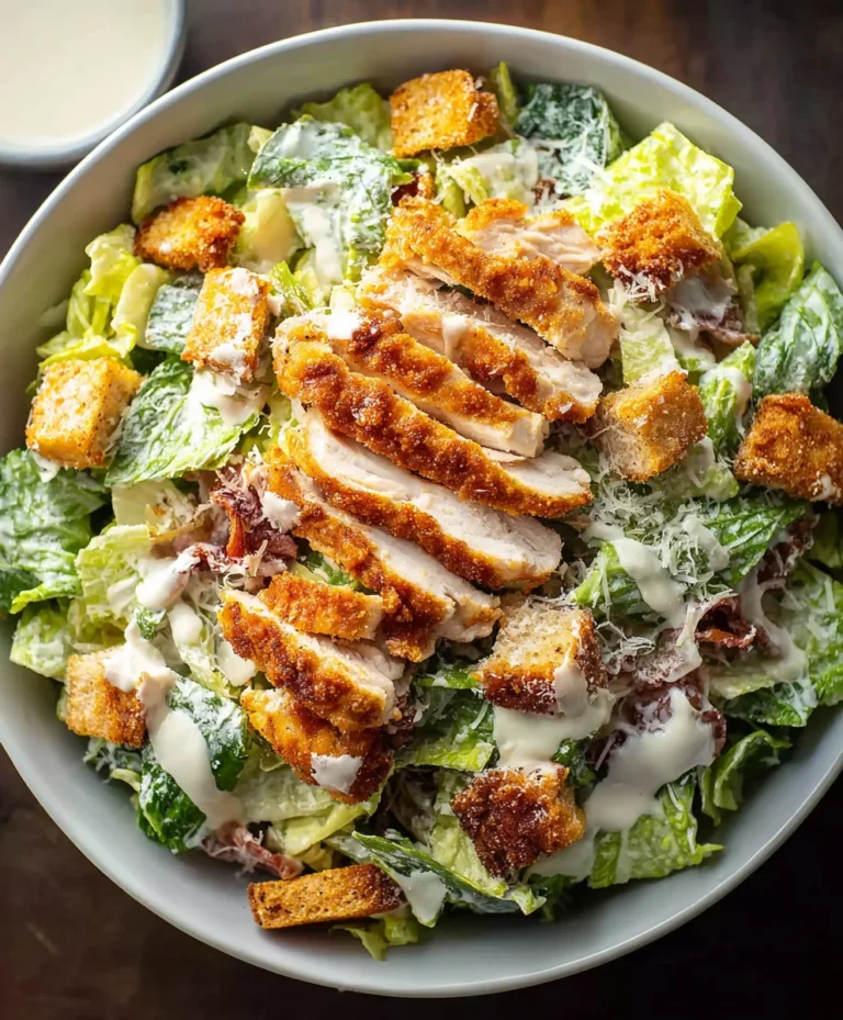 Extra Crispy Chicken Caesar Salad-Best Recipe