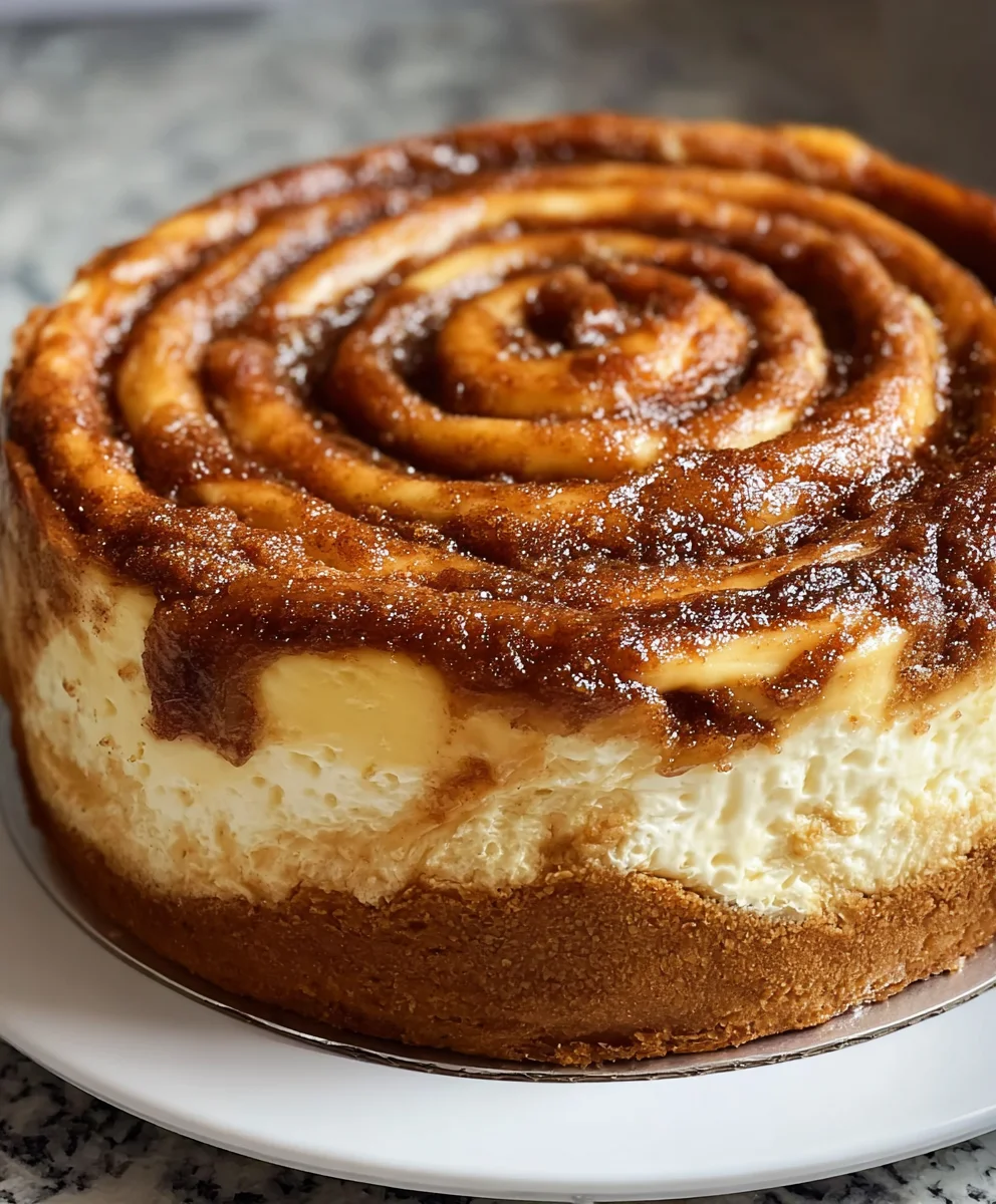 Cinnamon Roll Honeybun Cheesecake-Sweet Dream Dessert