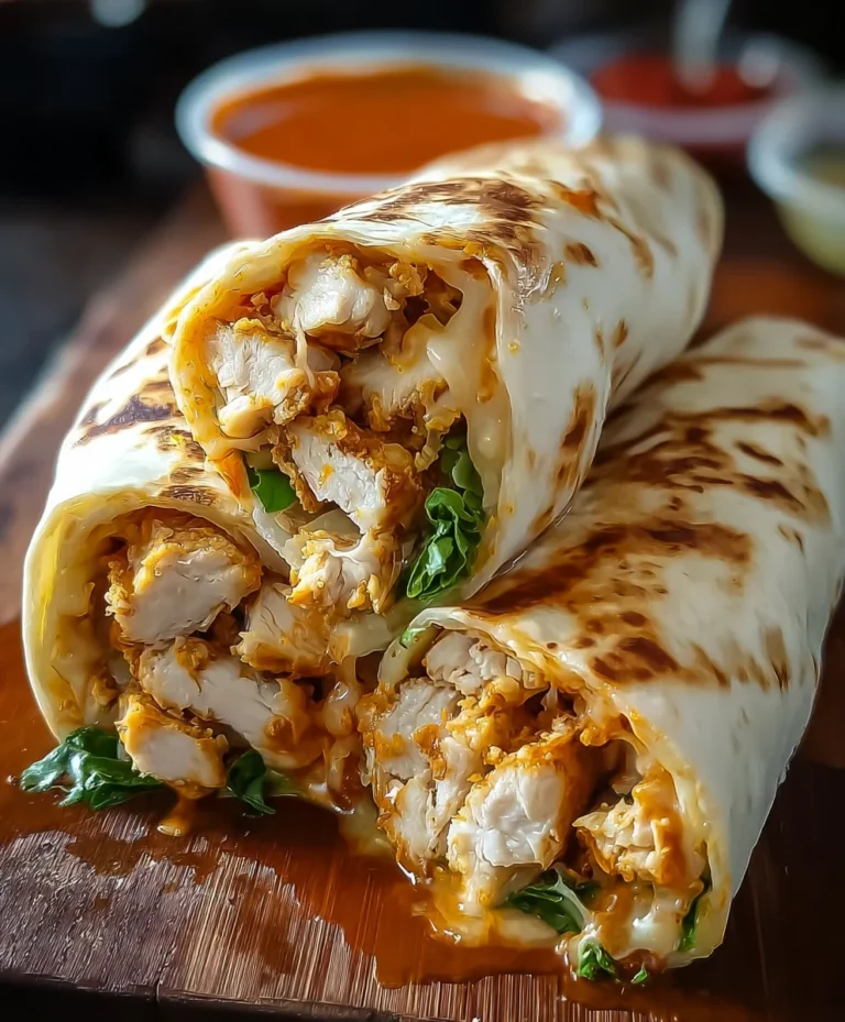 Cheesy Garlic Chicken Wraps – Quick & Easy Dinner