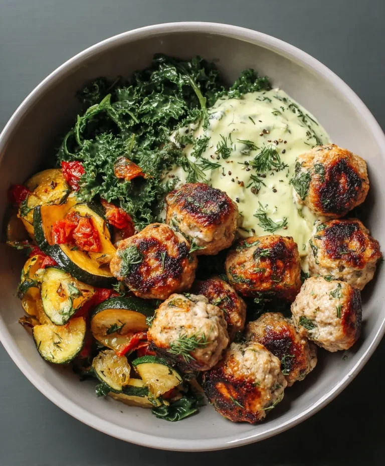 Herby Beef Meatball Bowl – Easy & Delicious