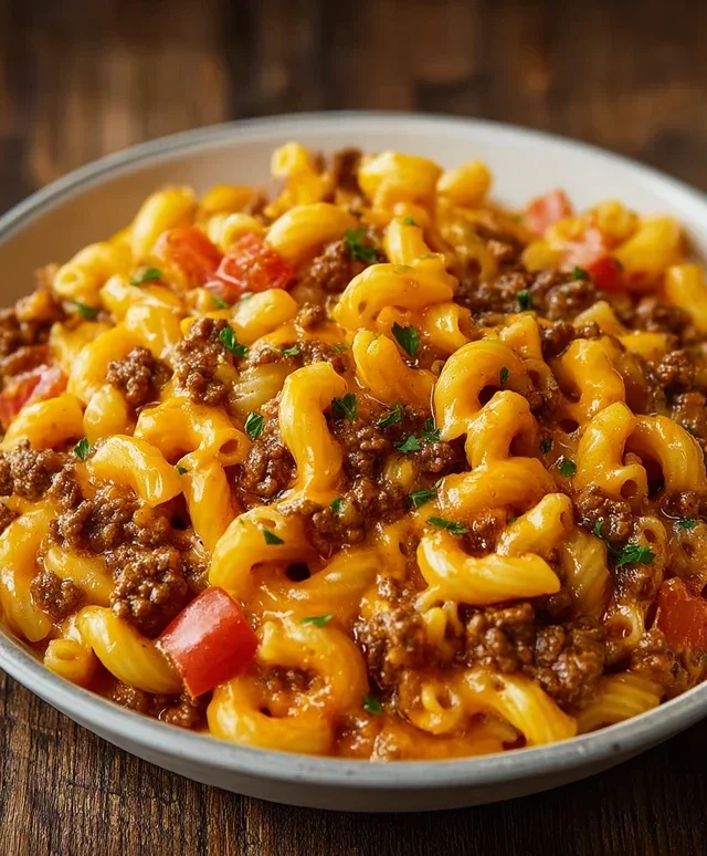 Cheesy Beef Taco Pasta