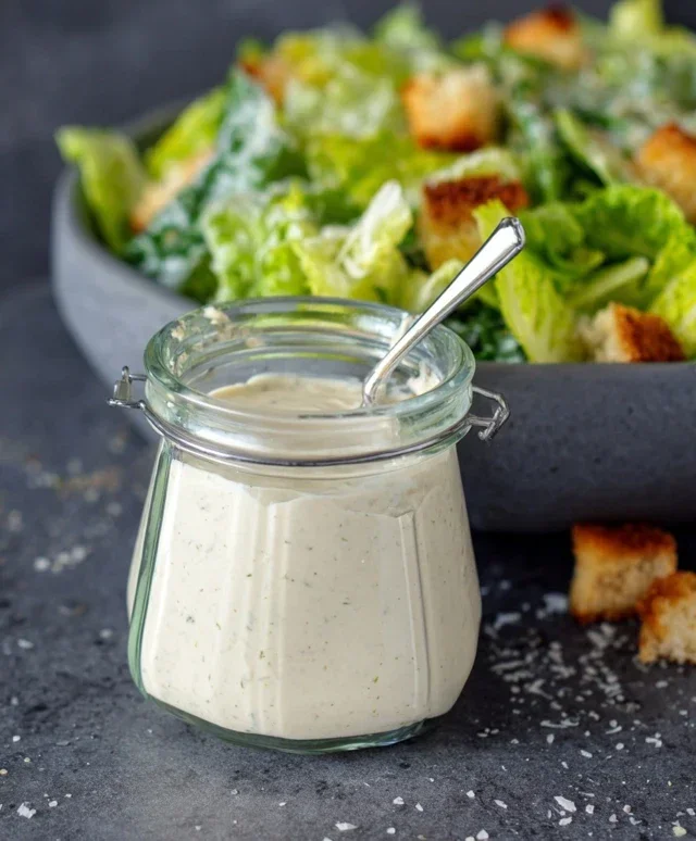 Homemade Creamy Caesar Salad Dressing