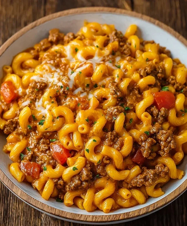 Cheesy Beef Taco Pasta