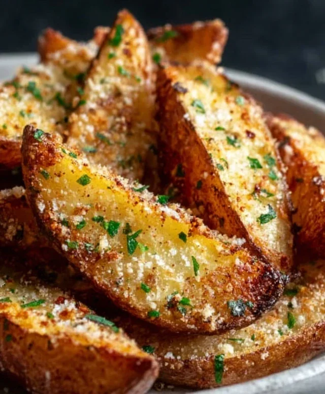 Baked Garlic Parmesan Potato Wedges