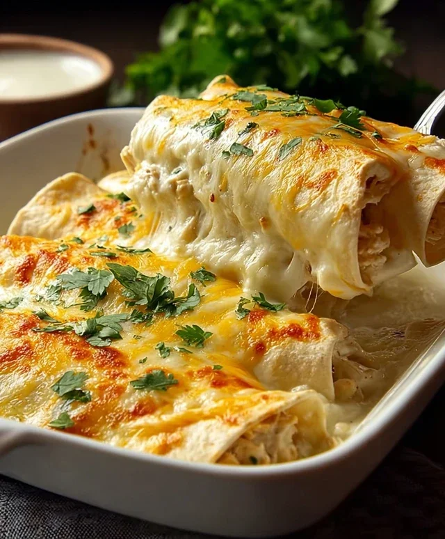 Easy White Chicken Enchiladas