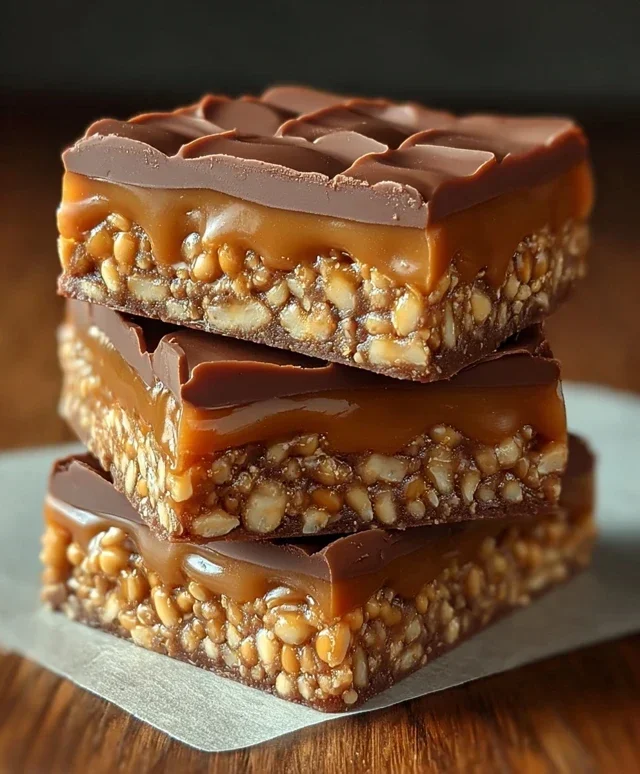 Caramel Fudge Crunch Bars