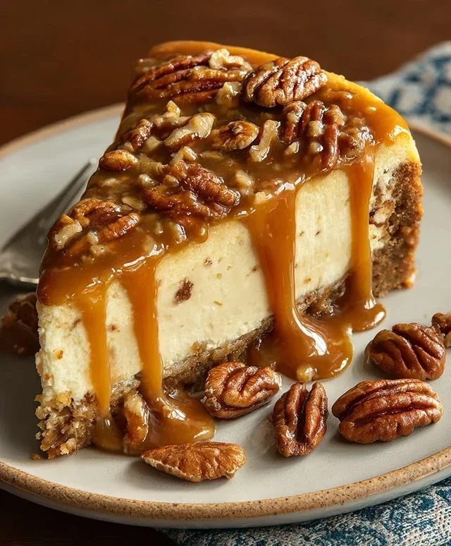 Pecan Caramel Cheesecake