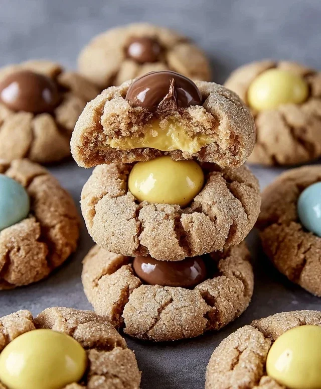 Cadbury Egg Kiss Cookies