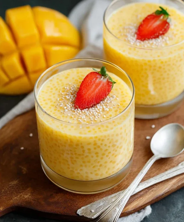 Mango Tapioca Pudding (Mango Sago)