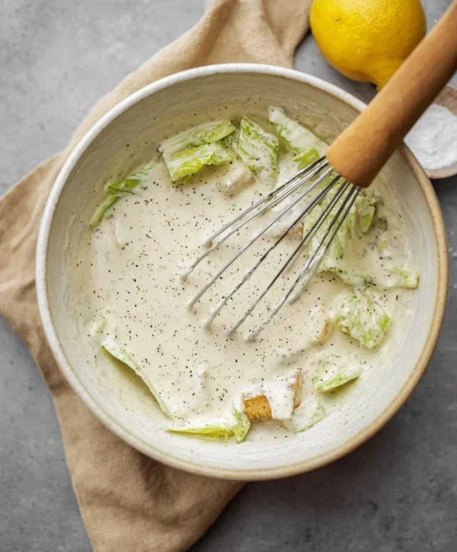 Caesar Salad Dressing (Classic, Creamy & 5 Minutes) 🥗