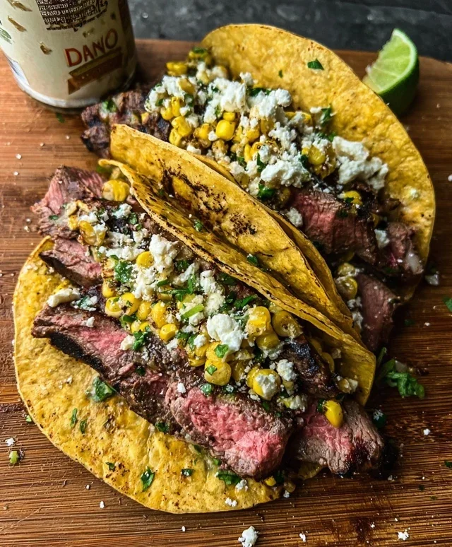 Grilled Elote Steak Tacos