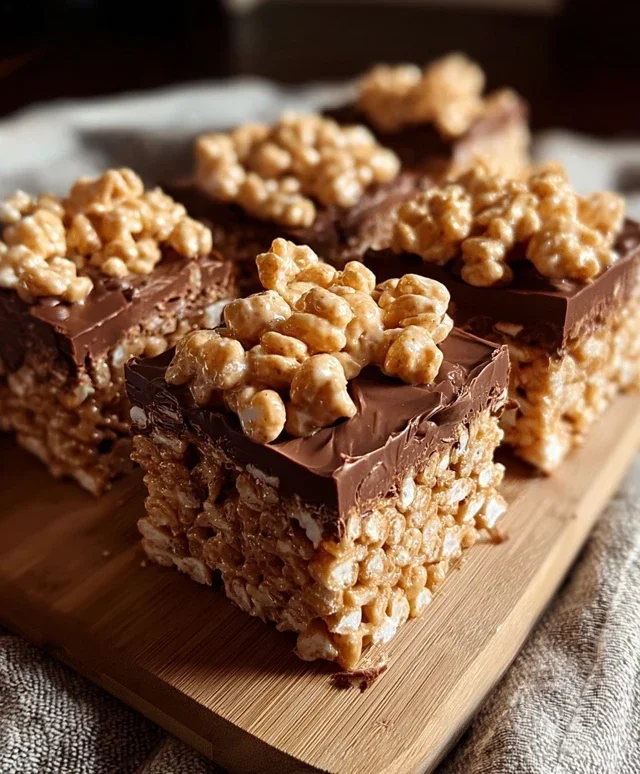 Chocolate Peanut Butter Rice Krispie Squares