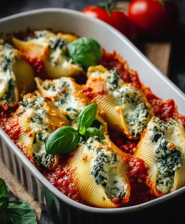 Spinach and Ricotta Stuffed Shells Recipe