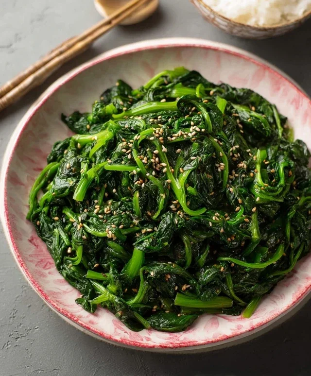 Korean Spinach Side Dish (Sigeumchi Namul)