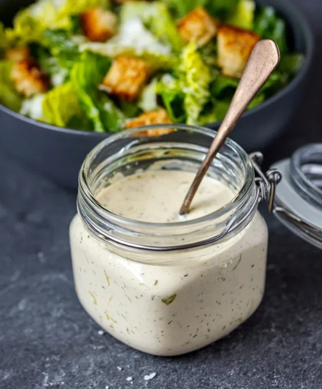 Homemade Creamy Caesar Salad Dressing