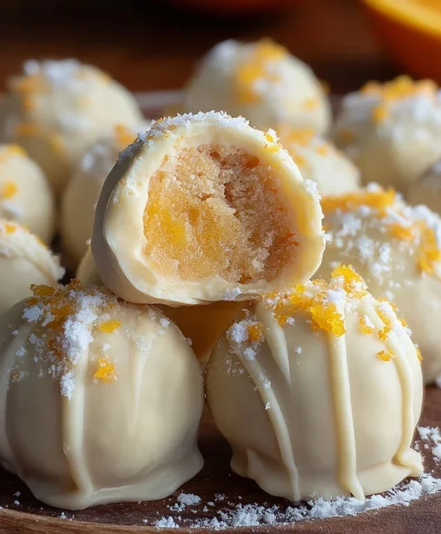 White Chocolate Orange Creamsicle Truffles