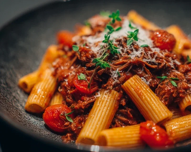 Beef Pasta in Tomato Sauce {Beef Ragu Pasta}