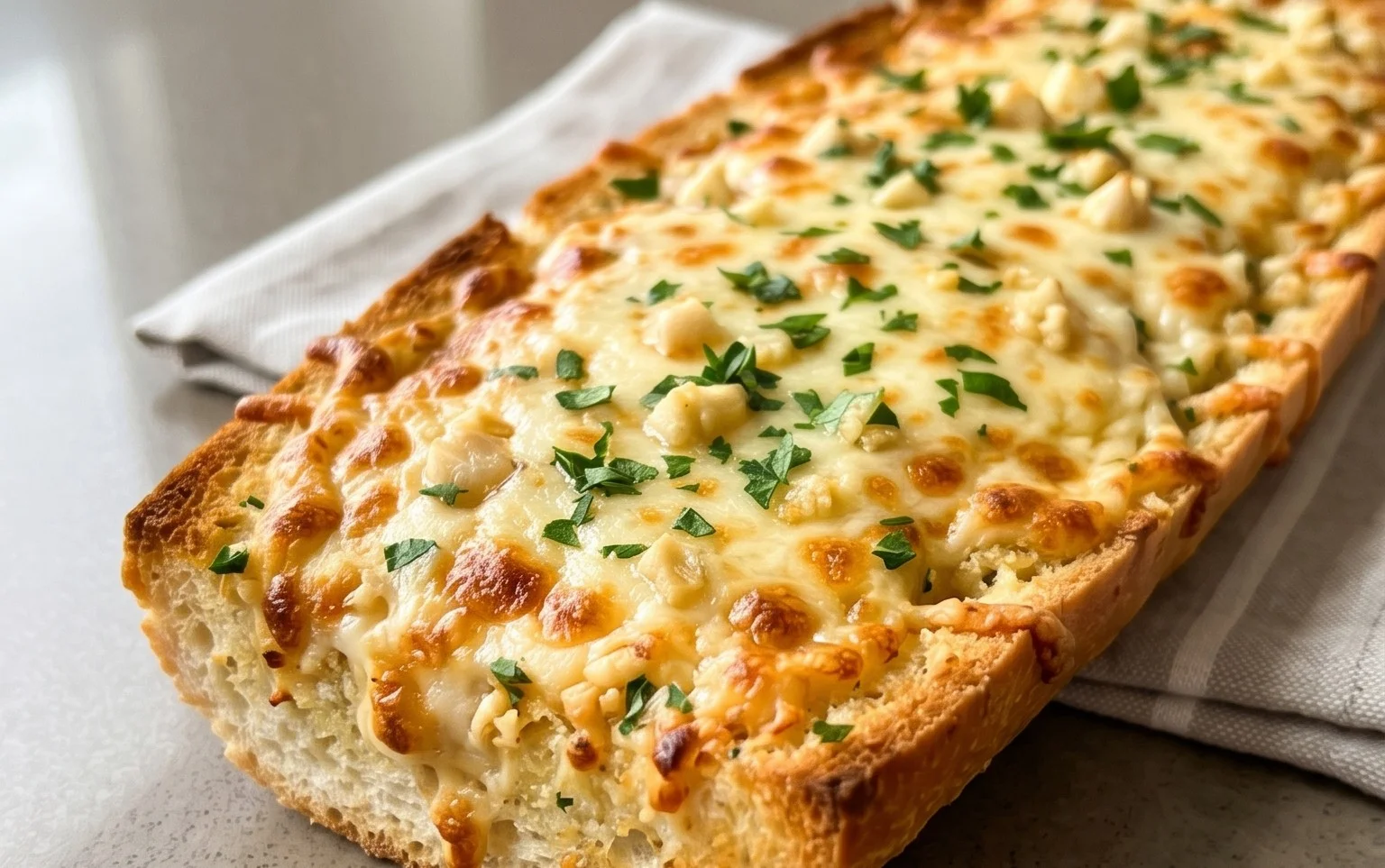 BEST CHEESY GARLIC BREAD RECIPE