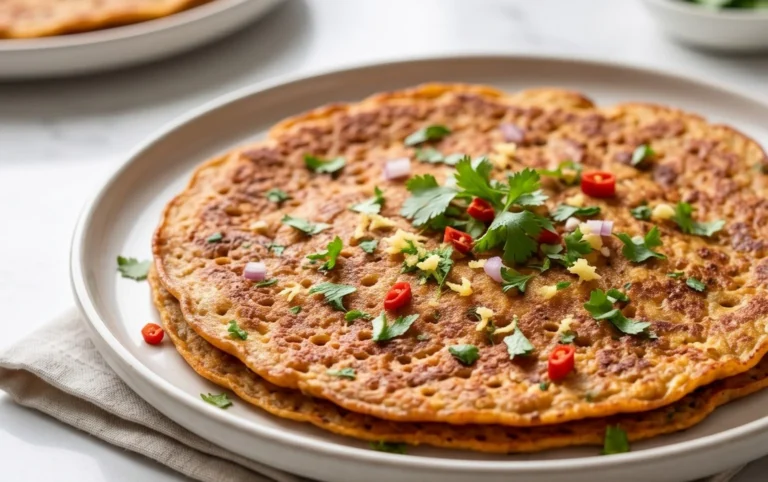 Masoor Dal Chilla | Savory Red Lentil Pancakes