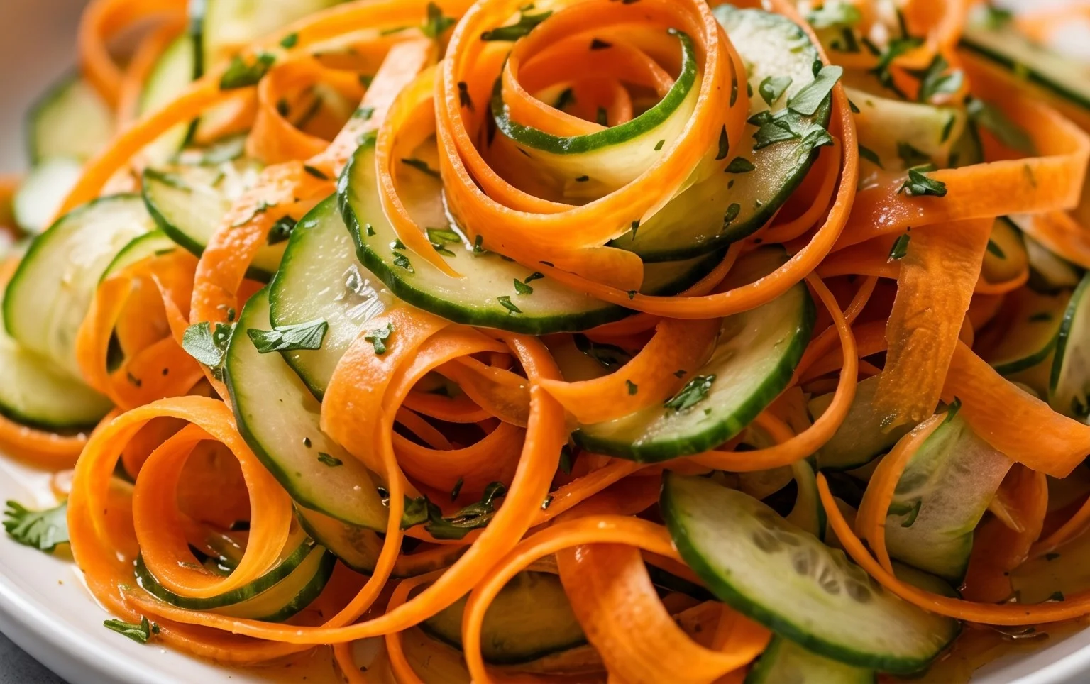 Carrot and Cucumber Ribbon Salad