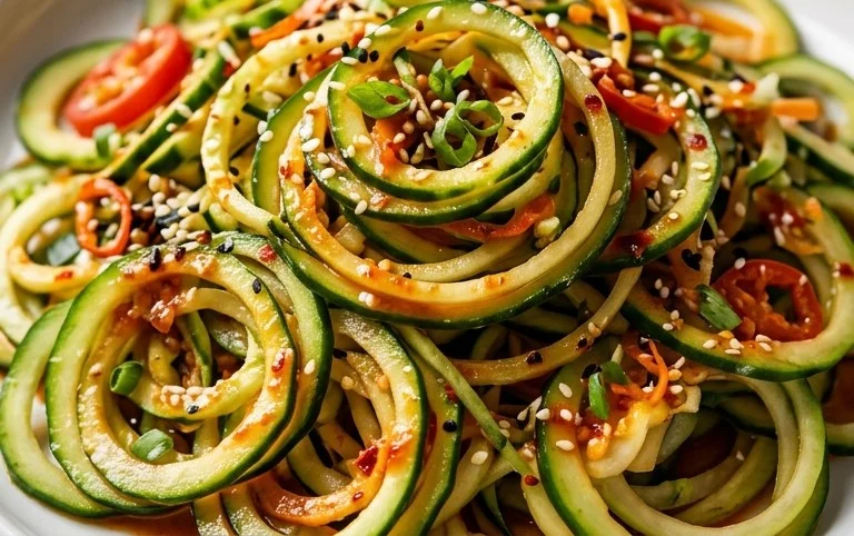 Spiral Cucumber Salad: Korean-Inspired Recipe