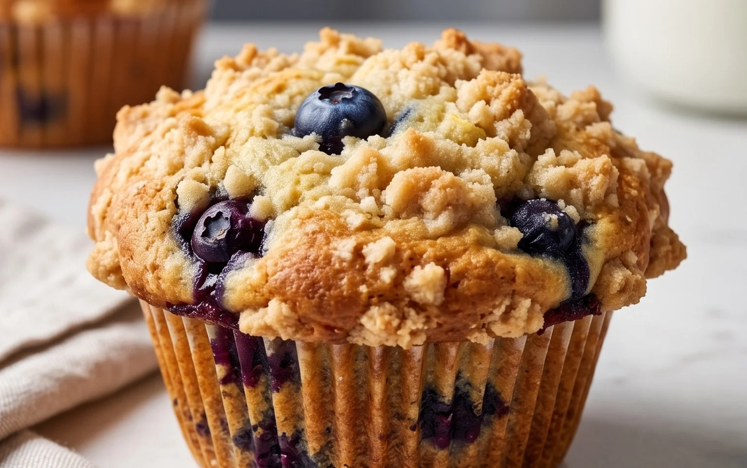 Lemon Blueberry Streusel Muffins