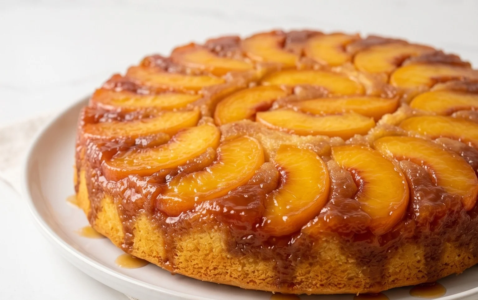 Peach Upside-Down Cake Recipe