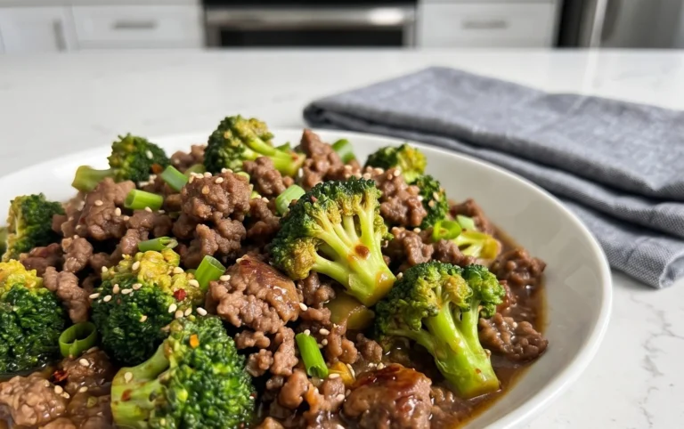 Ground Beef and Broccoli