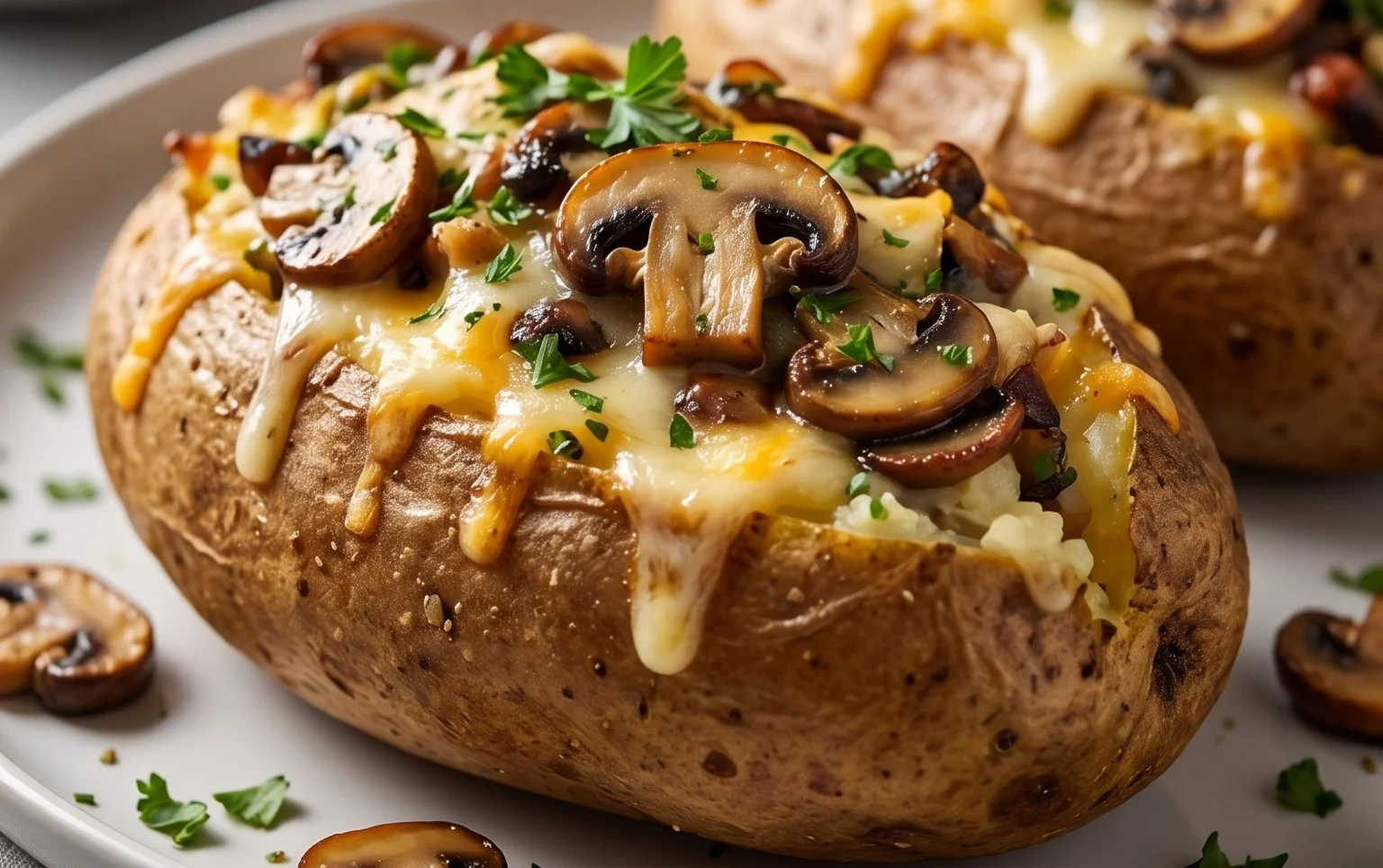 The Ultimate Stuffed Baked Potatoes with Mushrooms