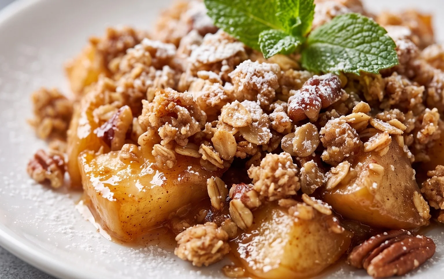 Healthy Breakfast Apple Crum extractble
