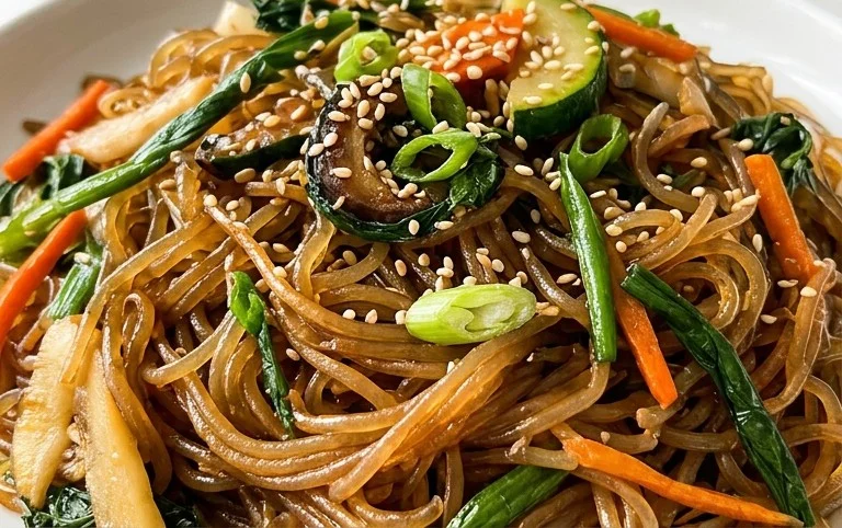 Japchae (Korean Glass Noodle Stir Fry)