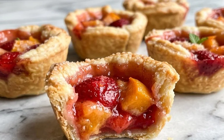 Strawberry Peach Pie Bites