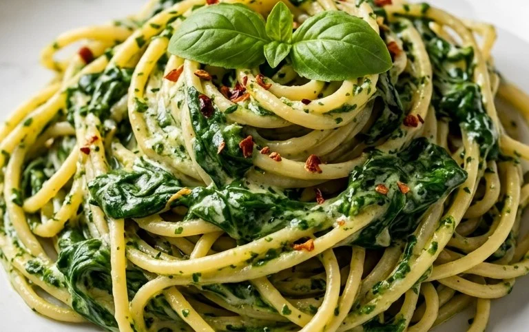 Pasta with Spinach Sauce