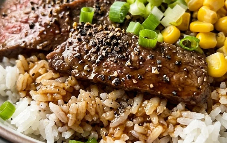 Beef Pepper Rice Bowl is a delicious meal option.