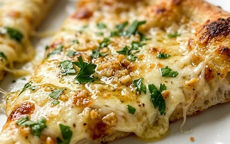 buttery garlic pizza