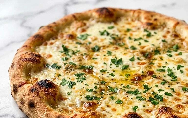 buttery garlic pizza