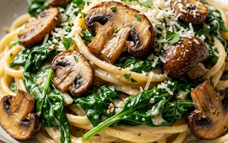 Spinach Mushroom Pasta