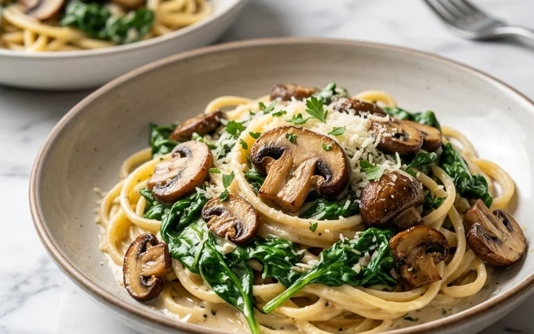 Spinach Mushroom Pasta